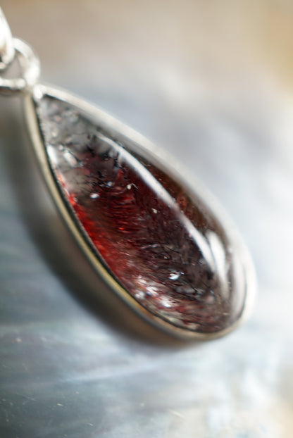 紅黑超7吊墜（配925 銀鏈） super seven pendant（with 925 Silver Necklace) - ART OF GEM 