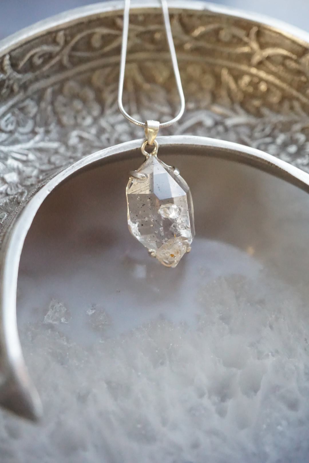 美國赫基蒙閃靈鑽頸鏈 Herkimer Diamond Necklace