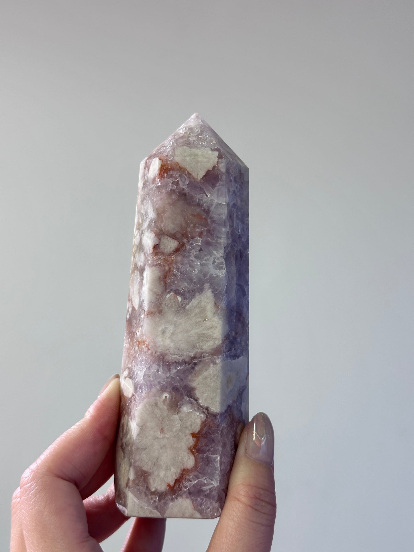 粉紫晶櫻花瑪瑙柱 Pink Amethyst Cherry Blossom Agate Tower