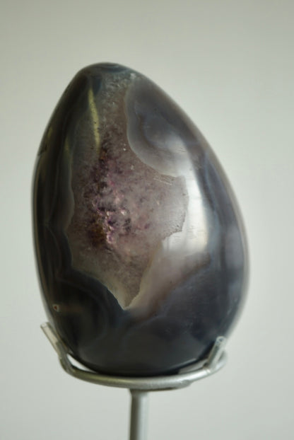 巴西瑪瑙紫晶蛋 Brazil Amethyst Egg with agate - ART OF GEM 