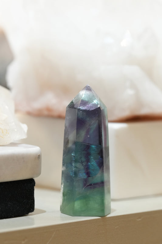紫藍綠螢石柱 - ART OF GEM 