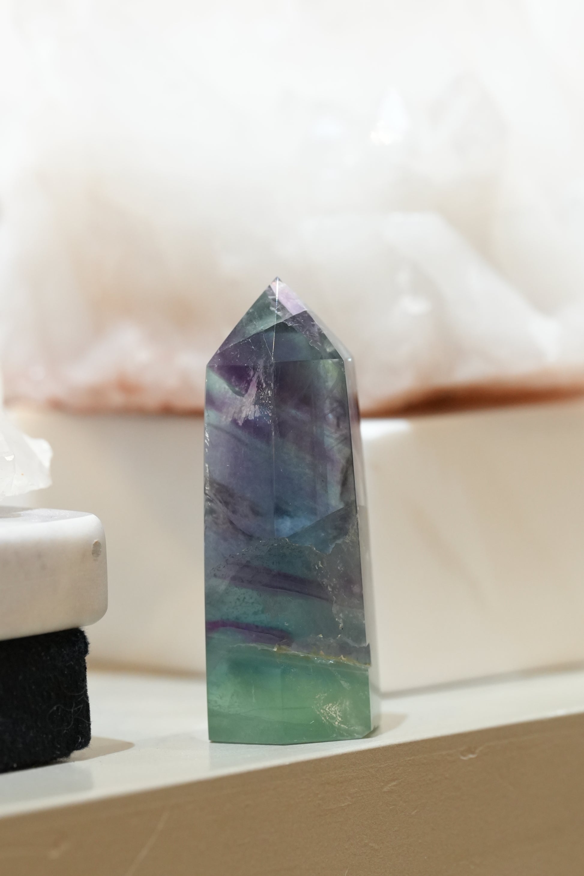 紫藍綠螢石柱 - ART OF GEM 