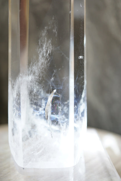 巴西藍針白水晶柱 Brazil Blue Needle White Quartz Tower - ART OF GEM 