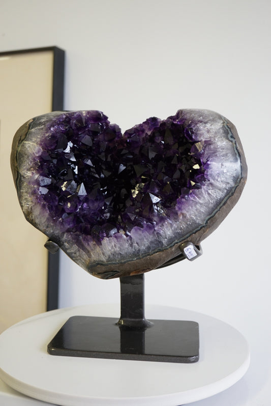 5KG 收藏級烏拉圭大晶牙帝王紫紫晶心 Uruguay Amethyst Heart