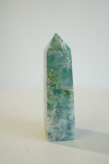 綠羽毛螢石柱  Fluorite Tower - ART OF GEM 