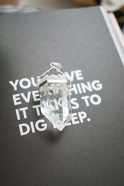 印度喜馬拉雅白水晶吊墜 India Himalayan White Quartz Pendant - ART OF GEM 