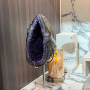 水滴形烏拉圭紫水晶洞 (連座)