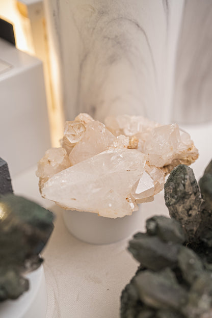 黃金印度喜馬拉雅白水晶簇 Golden India Himalayan White Quartz Cluster - ART OF GEM 