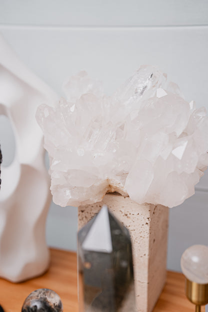 5KG 巴西白水晶簇 Brazil White Quartz Cluster - ART OF GEM 
