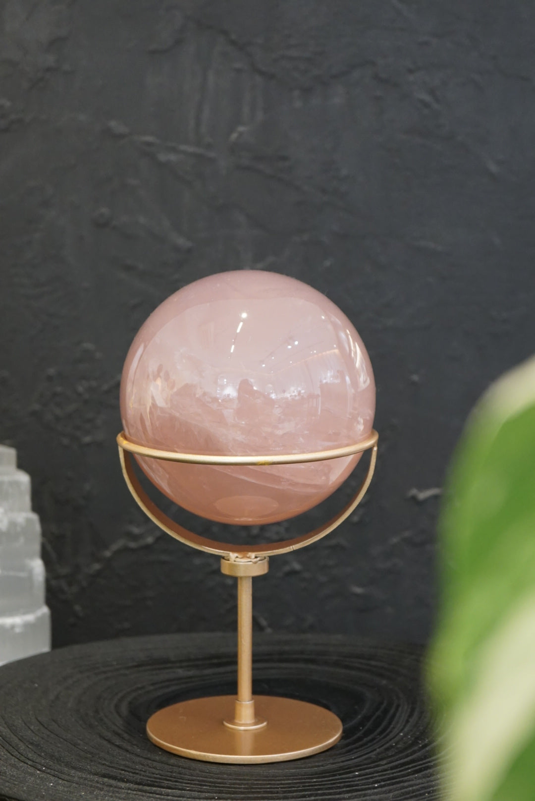 頂級六芒星星光粉晶球 Mozambique Rose Quartz Sphere - ART OF GEM 