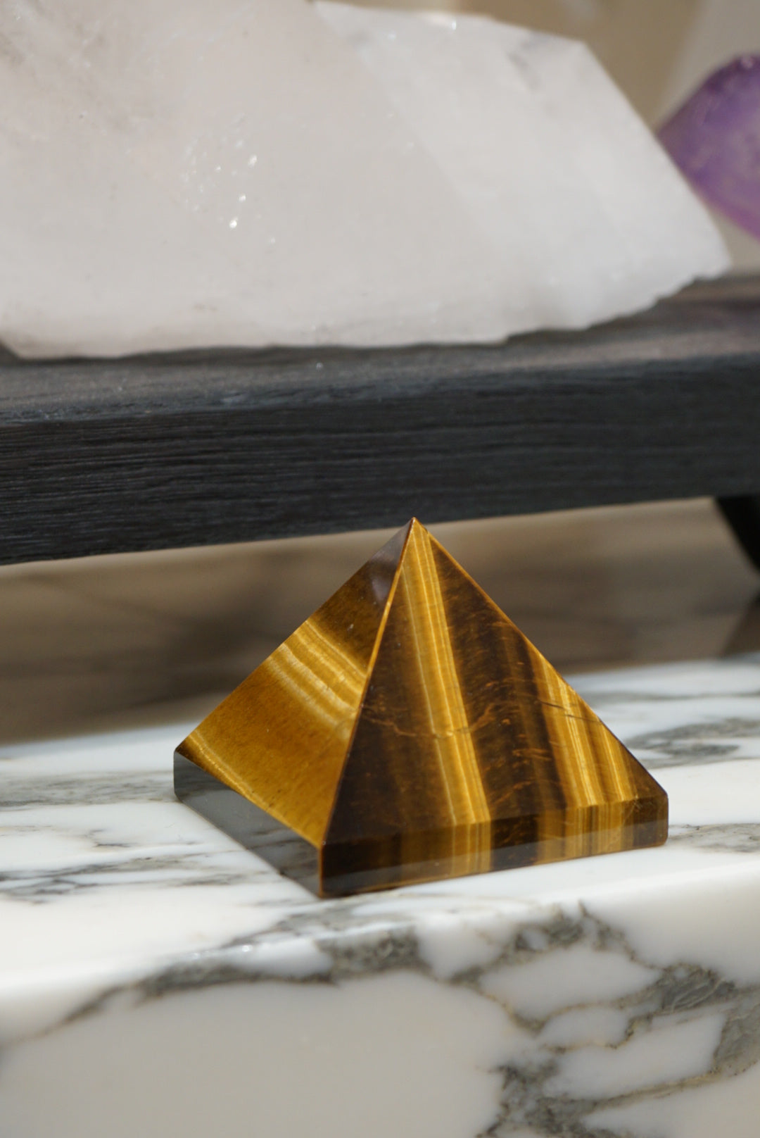 虎眼石金字塔 Tiger Eye Pyramid - ART OF GEM 
