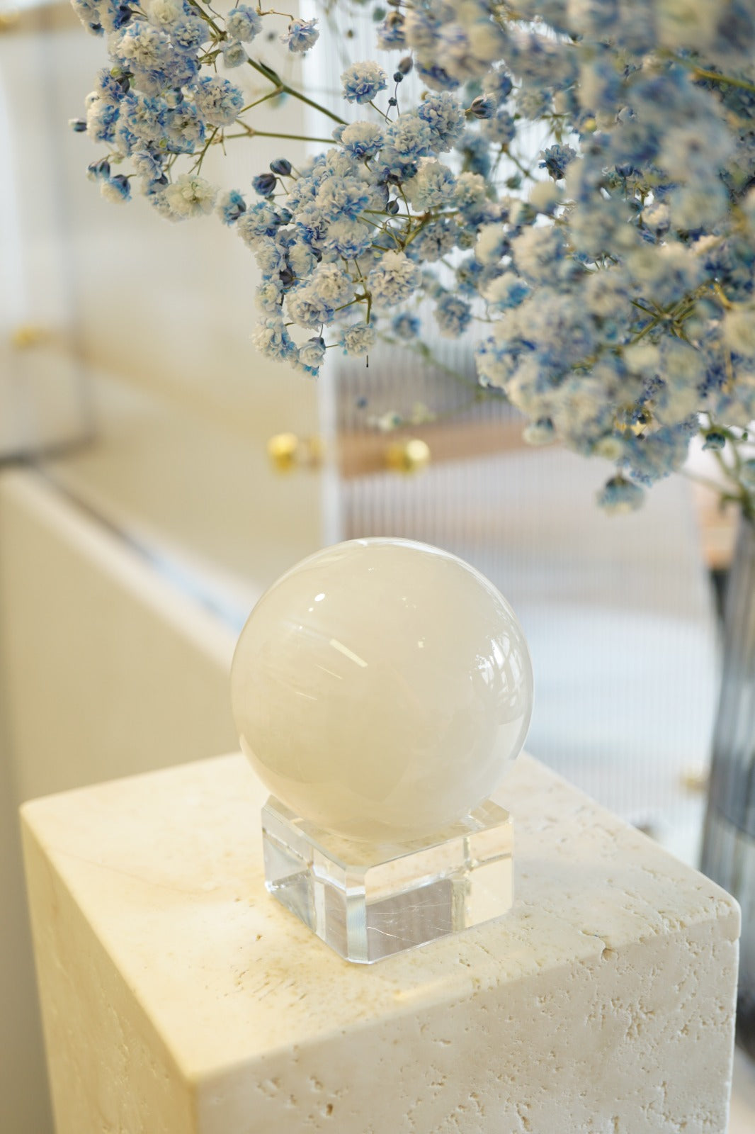 藍光月亮石球 Moonstone Sphere