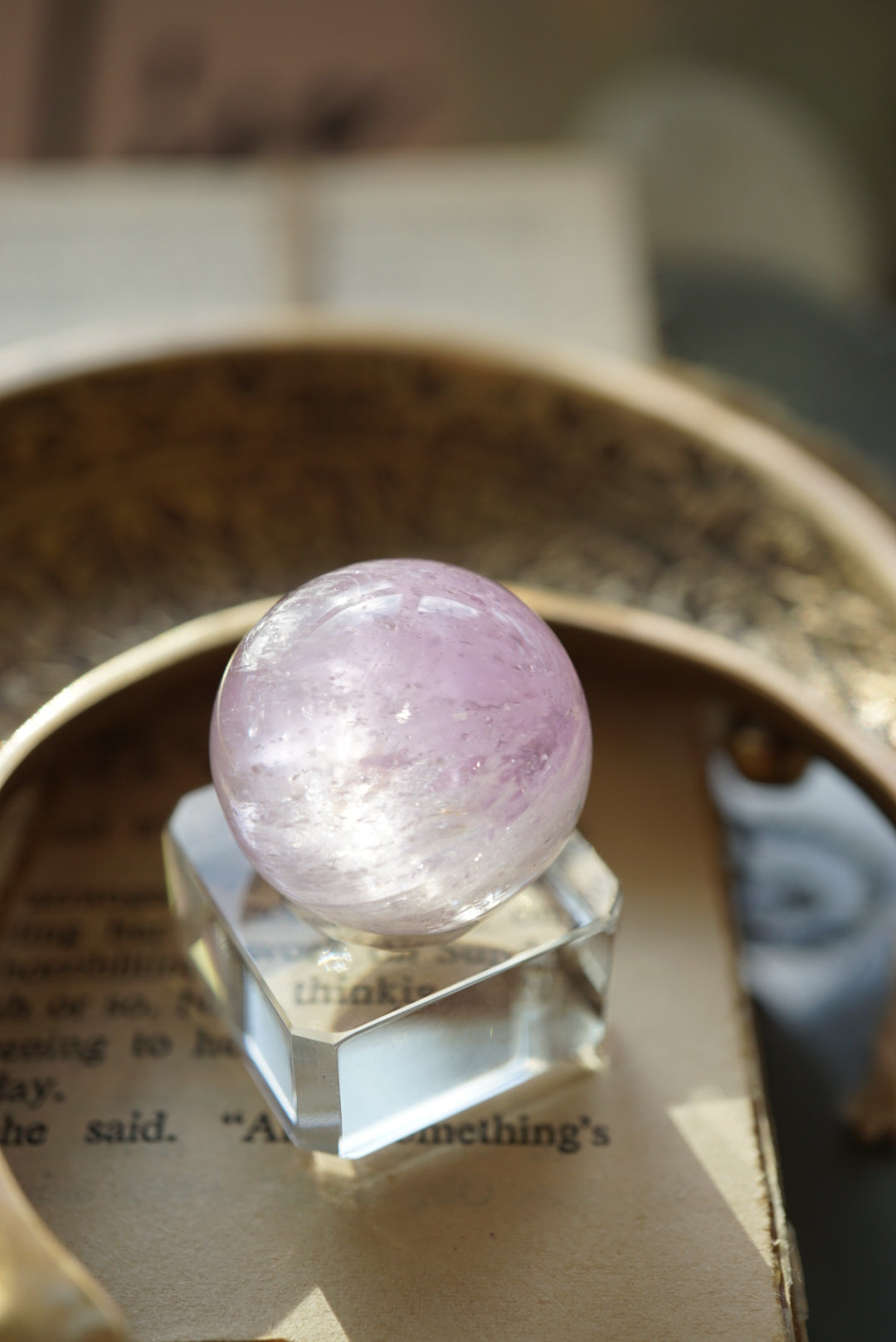 冰種貓眼紫鋰輝球 Kunzite Sphere