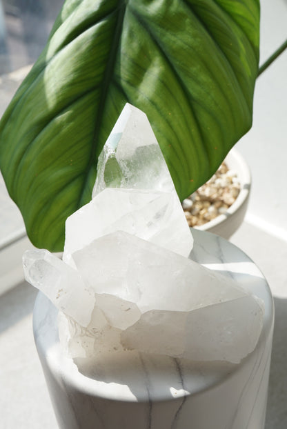 巴西白水晶簇 Brazil White Quartz Cluster - ART OF GEM 