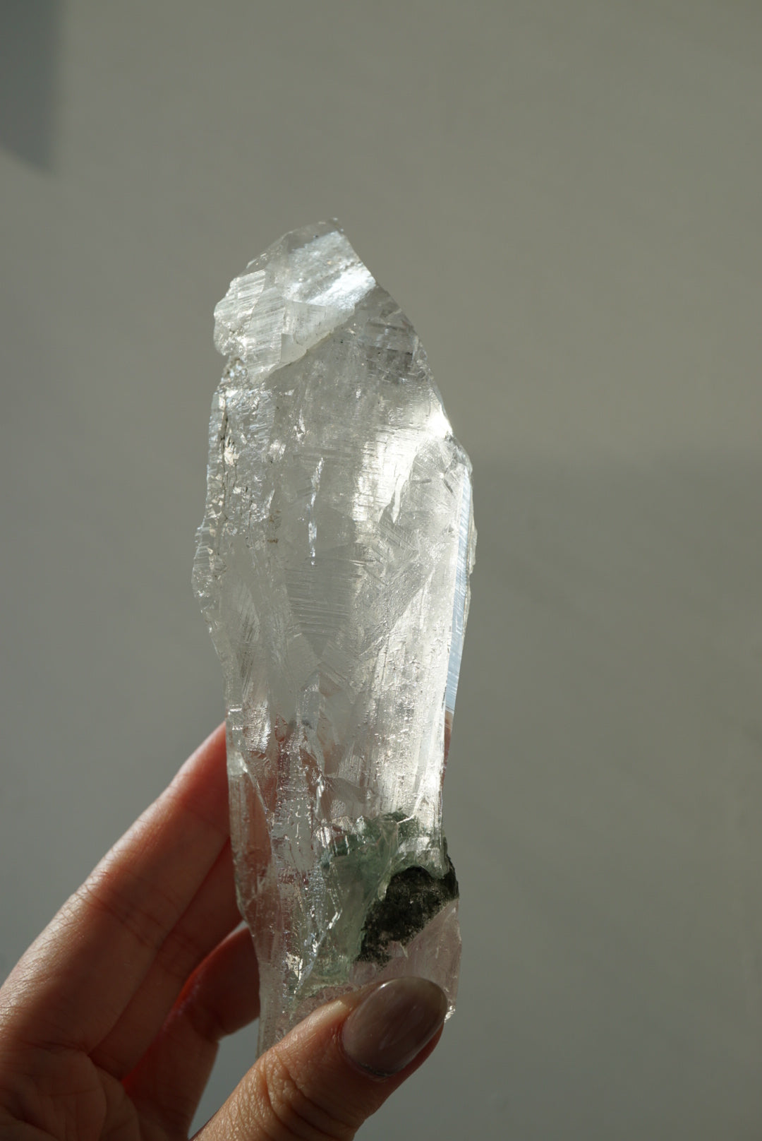 印度喜馬拉雅綠幽靈白水晶 India Himalayan White Quartz with green phantom