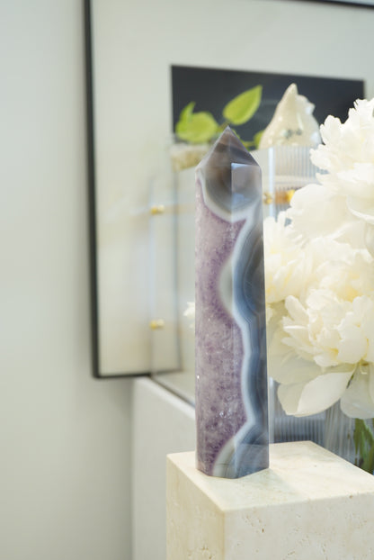 巴西紫晶瑪瑙柱 Brazil amethyst agate tower - ART OF GEM 
