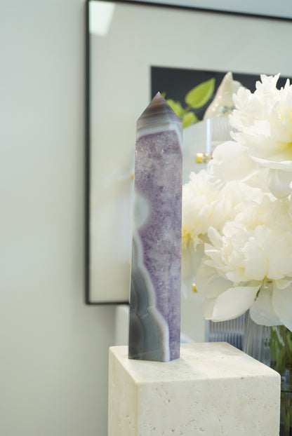 巴西紫晶瑪瑙柱 Brazil amethyst agate tower - ART OF GEM 