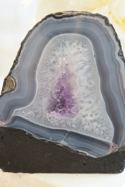 烏拉圭藍瑪瑙紫晶鎮 Uruguay Amethyst with blue agate - ART OF GEM 
