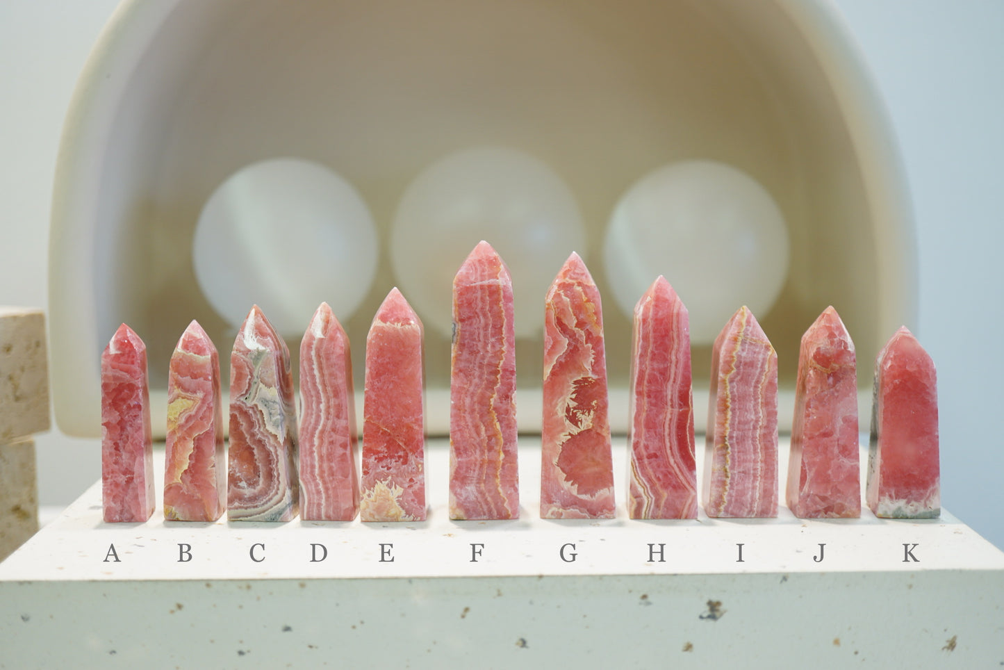 阿根廷紅紋石柱 Rhodochrosite tower