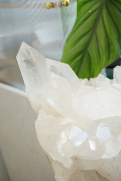 12KG 重量級巴西白水晶簇 Brazil White Quartz Cluster - ART OF GEM 