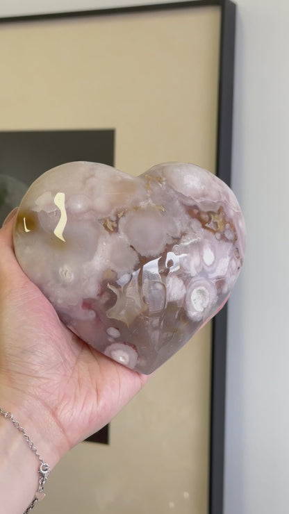 櫻花瑪瑙心 Cherry Blossom Agate Heart