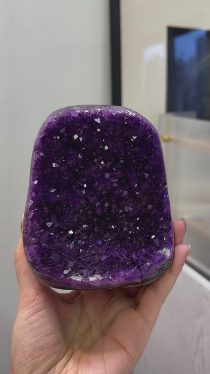 烏拉圭酒紅調瑪瑙紫晶鎮 Uruguay Amethyst