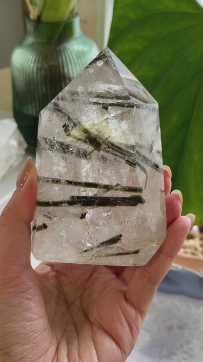 巴西綠碧璽柱 Brazil Green Tourmaline Tower