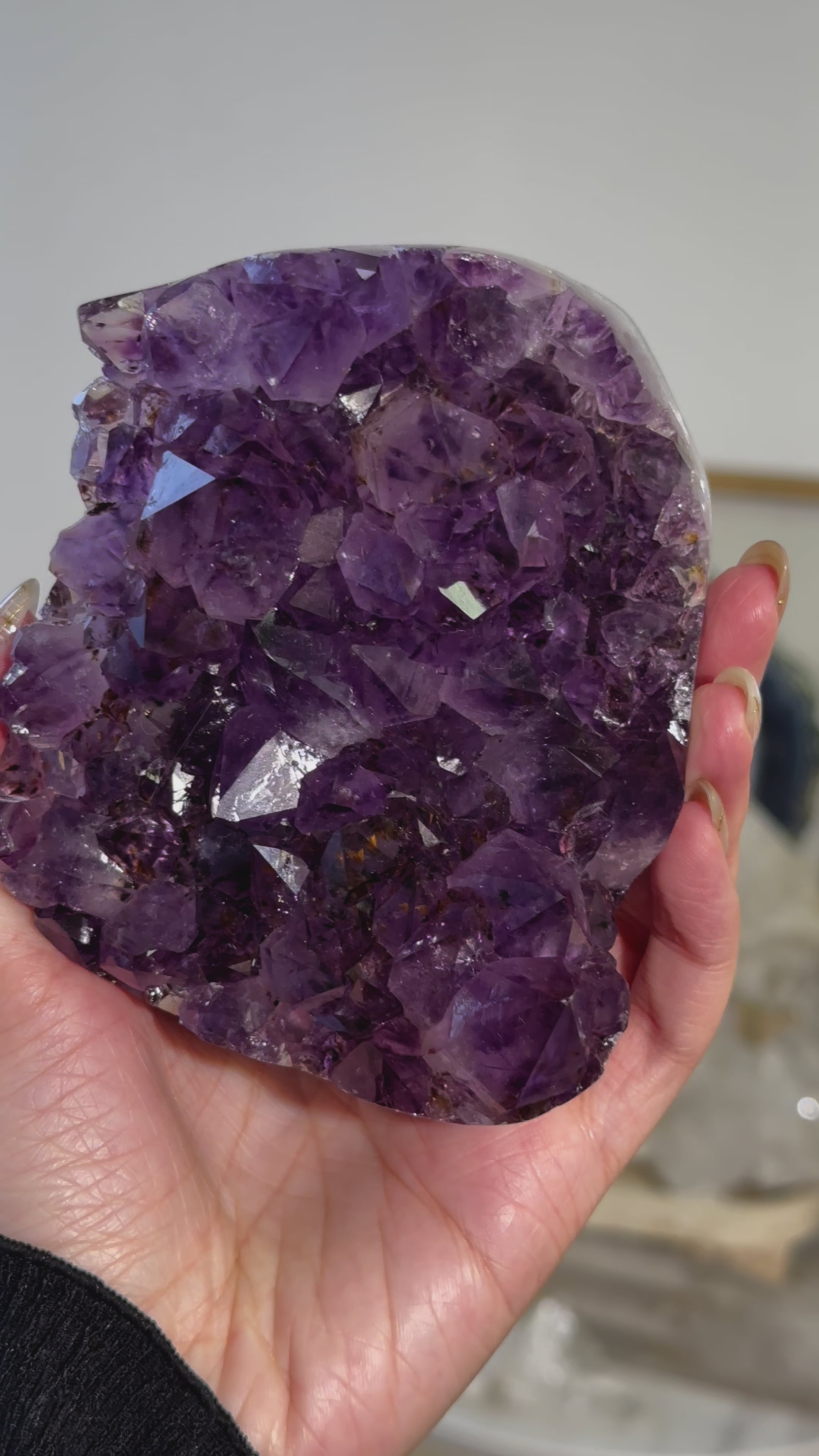 稀有巴西深紫紫鈦晶簇