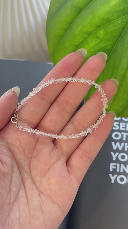 美國赫基蒙閃靈鑽手鍊 Herkimer Diamond Bracelet