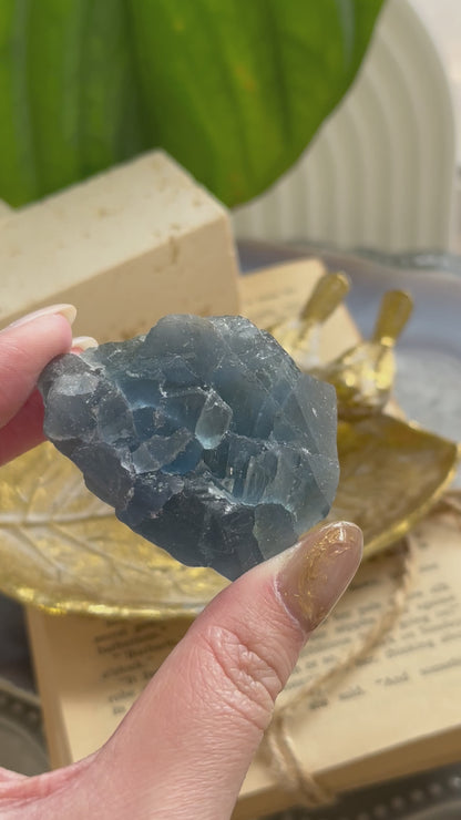 巴西藍綠螢石原石 Brazil Raw Fluorite