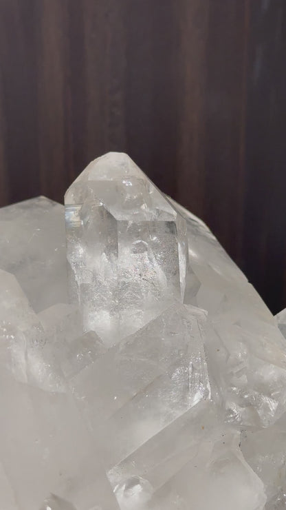 重量級巴西白水晶簇 (雙尖）Brazil White Quartz Cluster