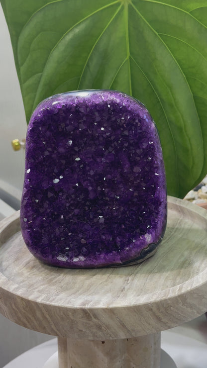 烏拉圭酒紅調瑪瑙紫晶鎮 Uruguay Amethyst
