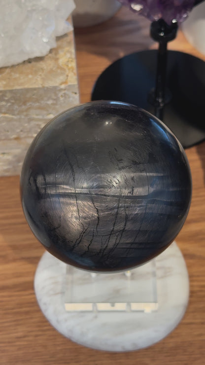 95mm 大型金運石球 Hypersthene Sphere