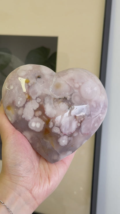 櫻花瑪瑙心 Cherry Blossom Agate Heart