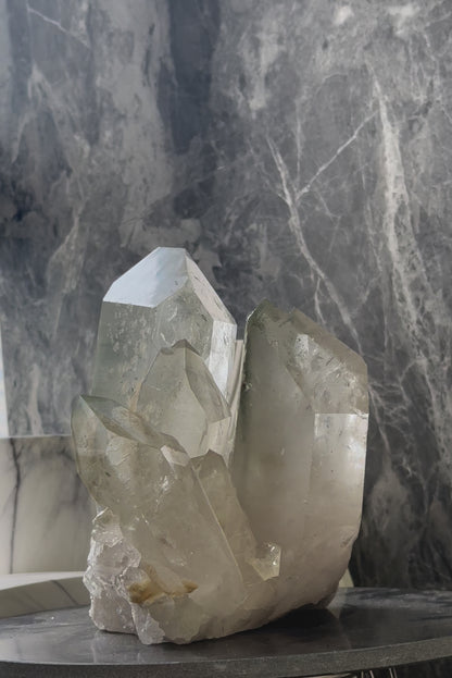 重量級巴西綠幽靈晶簇 Brazil Green Phantom Quartz Cluster