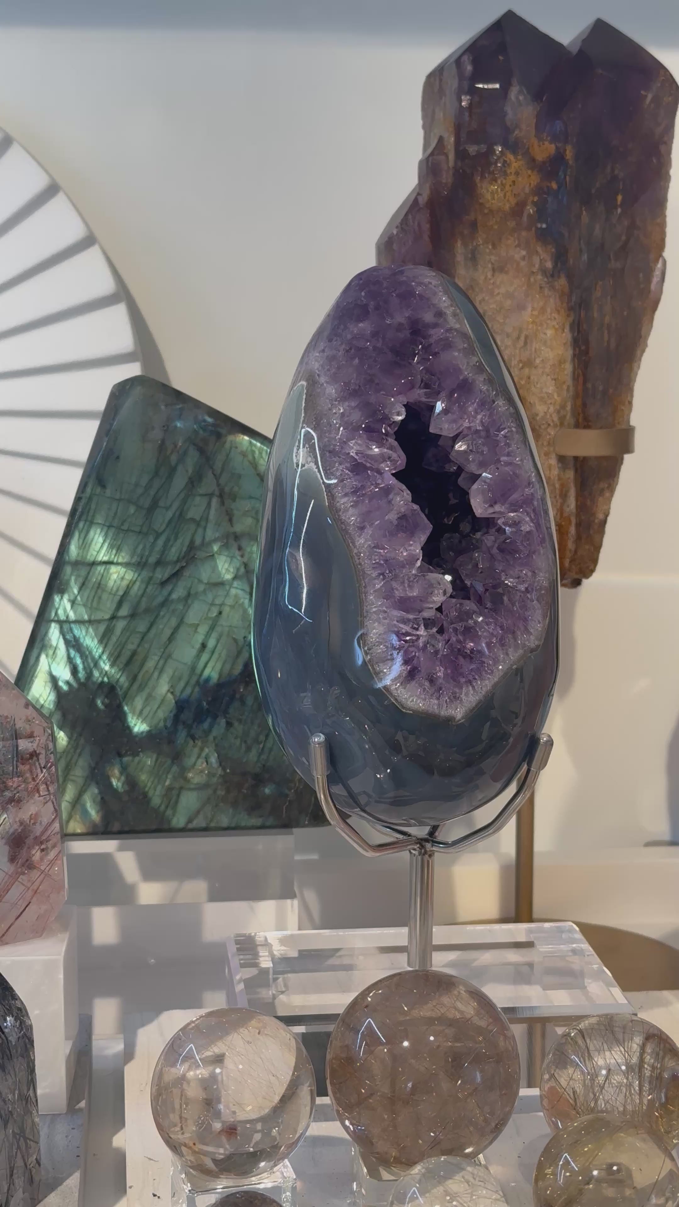 巴西瑪瑙紫晶蛋