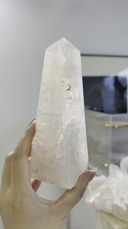 巴西白瑪瑙柱 Brazil agate tower