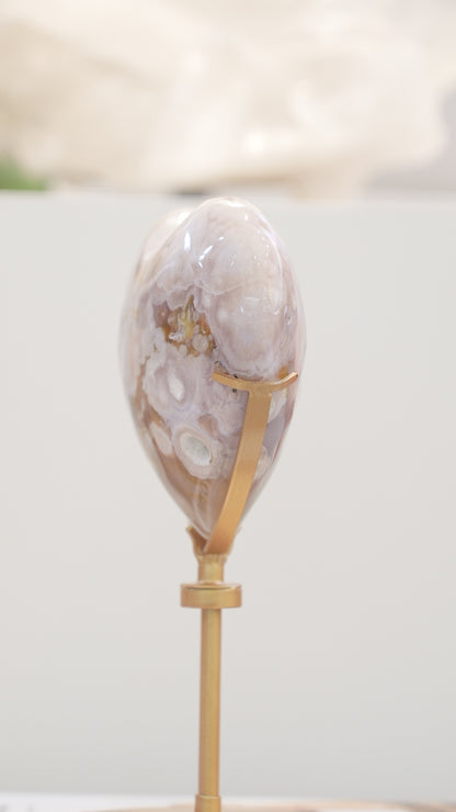 櫻花瑪瑙心 （連旋轉底座）