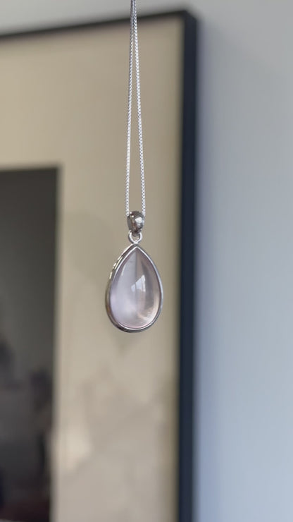 莫桑比亞星光粉晶吊墜 Rose Quartz Pendant from Mozambique