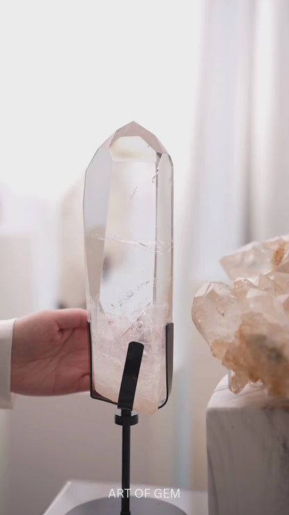 收藏級清透白水晶 White Quartz Tower
