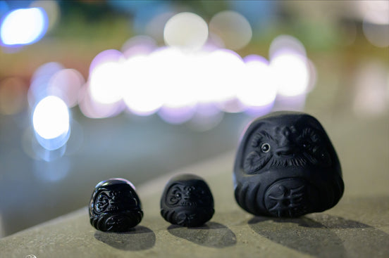 黑曜石達摩- 磨砂/拋光 (5cm) - ART OF GEM 