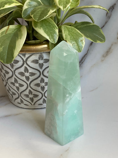 藍加勒比方解石柱 Caribbean Blue Calcite Tower - ART OF GEM 