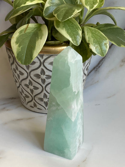 藍加勒比方解石柱 Caribbean Blue Calcite Tower - ART OF GEM 
