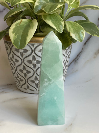 藍加勒比方解石柱 Caribbean Blue Calcite Tower - ART OF GEM 