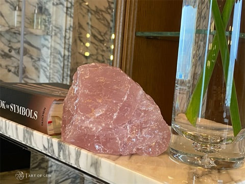 莫桑比亞星光粉晶原石 (L) - ART OF GEM 