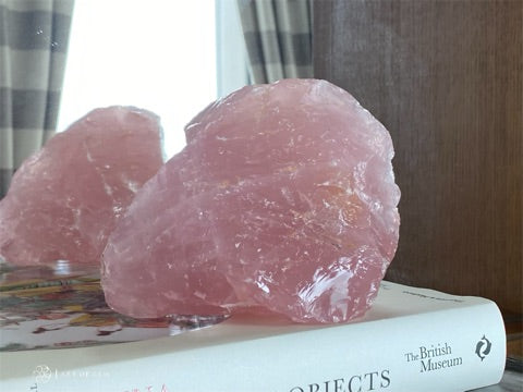 莫桑比亞星光粉晶原石 Raw Rose Quartz from Mozambique