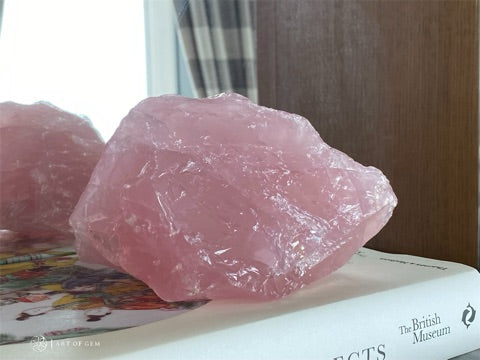 莫桑比亞星光粉晶原石 Raw Rose Quartz from Mozambique